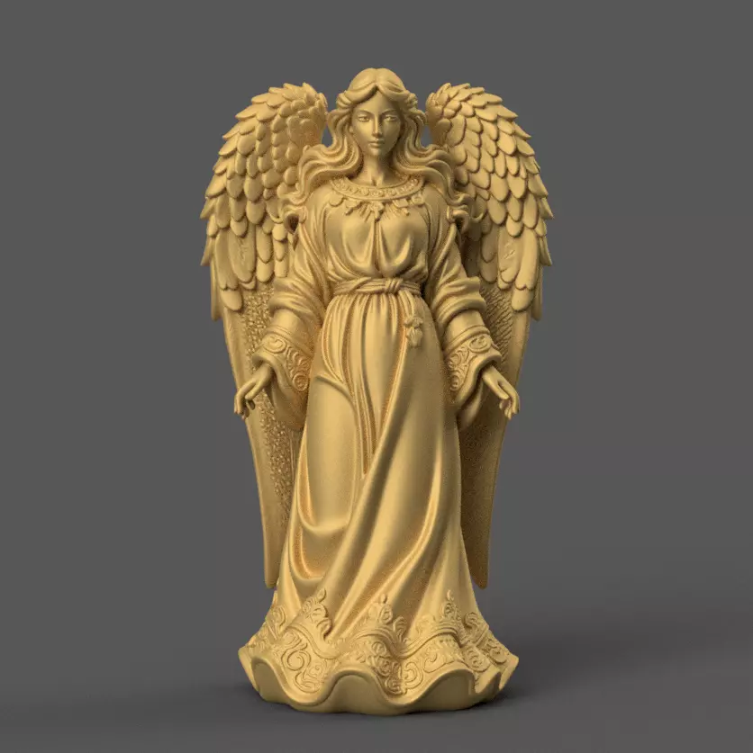 Elegant Angel STL for Christmas Nativity 3D print model_0