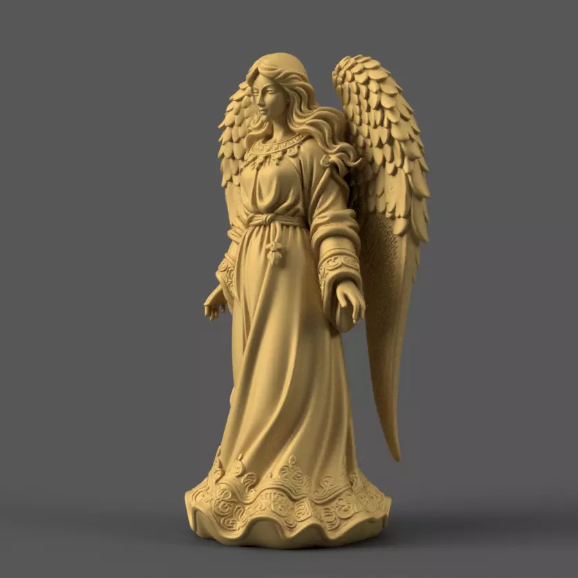 Elegant Angel STL for Christmas Nativity 3D print model_1