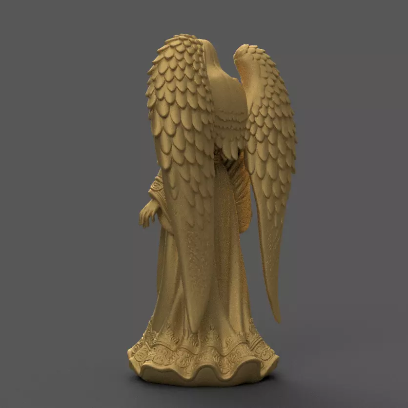 Elegant Angel STL for Christmas Nativity 3D print model_3