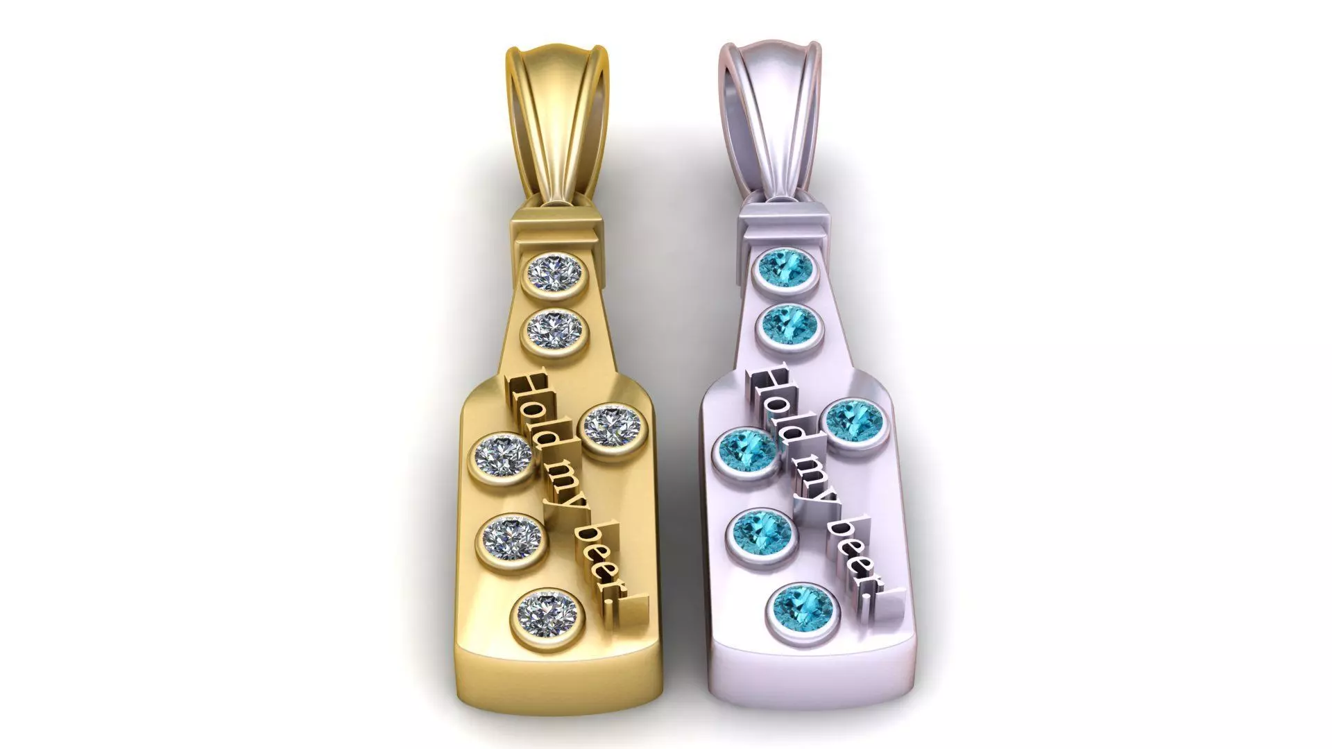 Hold My Beer Pendant 3D Printable Model 3D print model_3