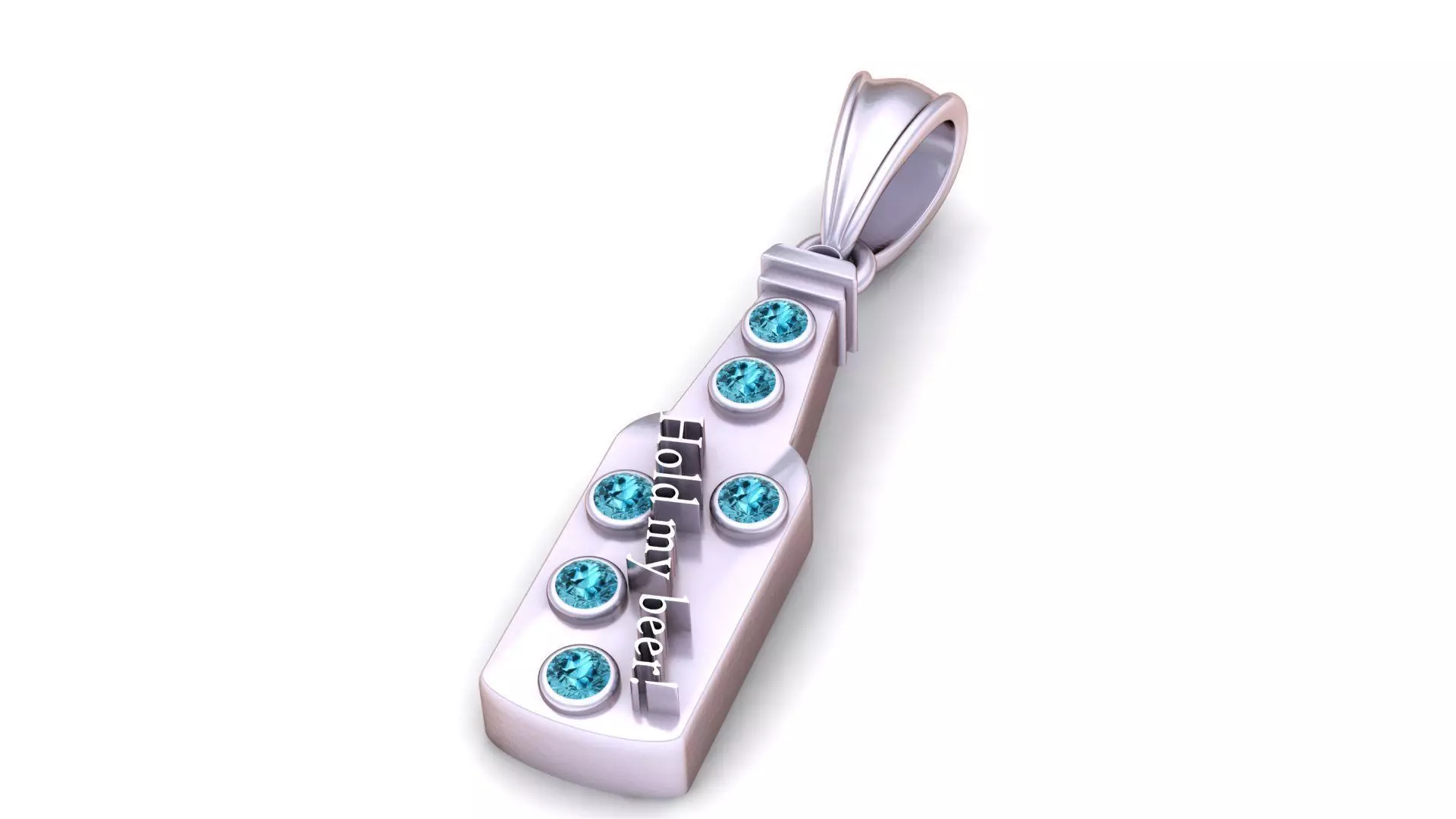 Hold My Beer Pendant 3D Printable Model 3D print model_1