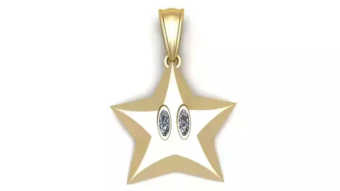 Cute Star Pendant  3D Printable Model