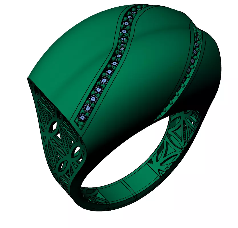 Ready Women Ring STL 3D Models  3D print model_1