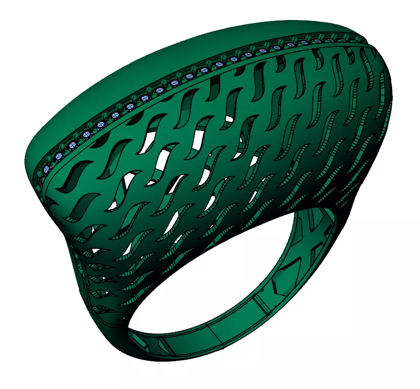 Ready Women Ring STL 3D Models  3D print model_1