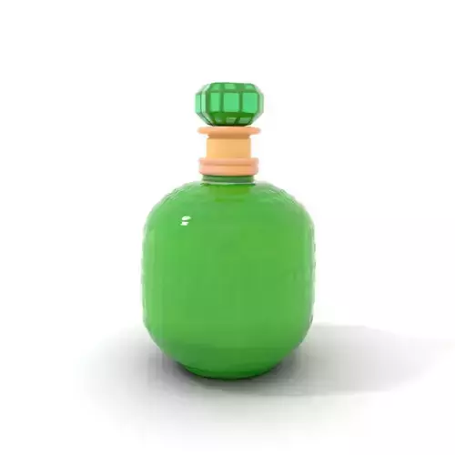 Emerald Crystal Perfume Bottle model pack