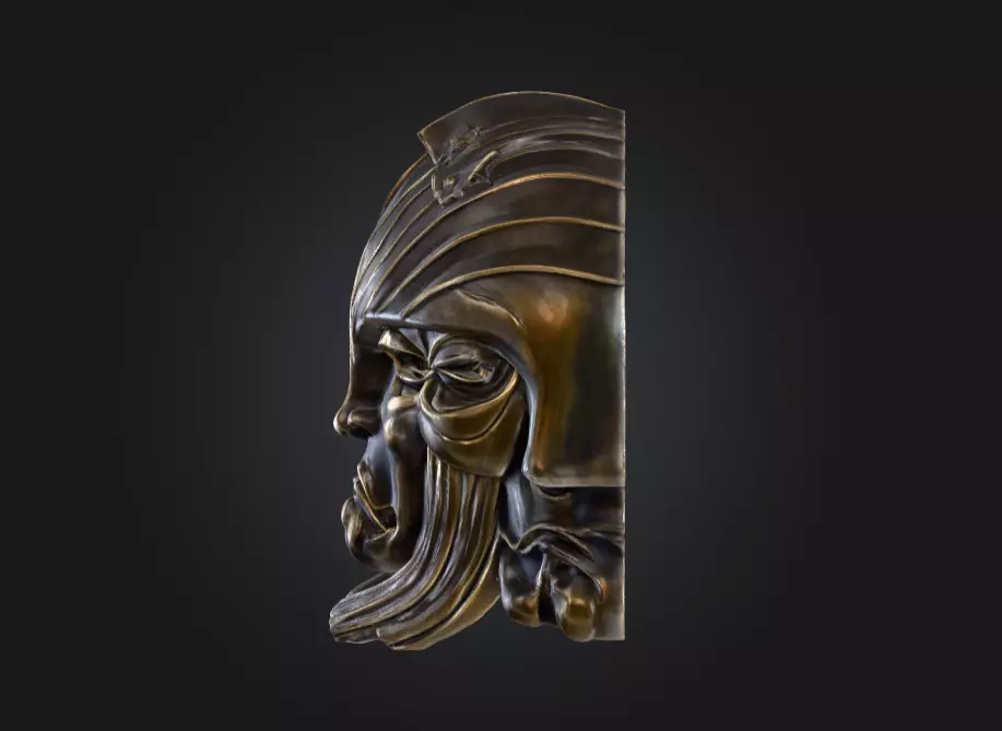 Multifaceted Visage Low-poly 3D model_6