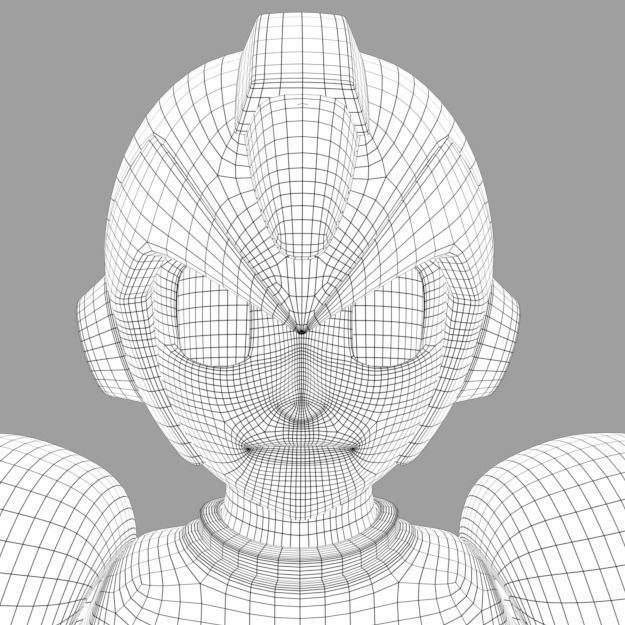 Megaman X mega man rigged and animated Low-poly 3D model_9