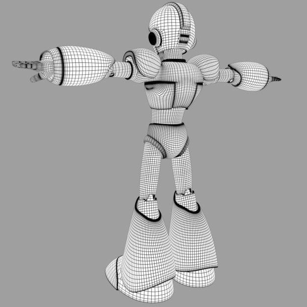 Megaman X mega man rigged and animated Low-poly 3D model_6