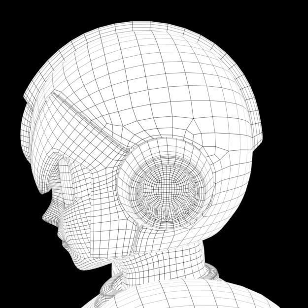 Megaman X mega man rigged and animated Low-poly 3D model_10