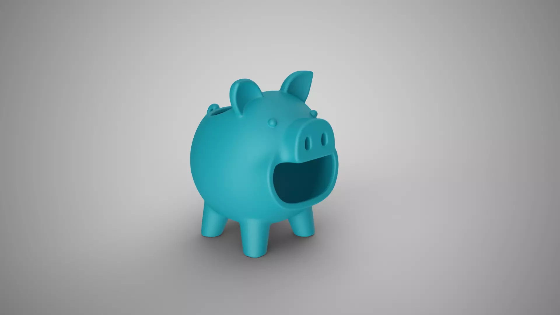 Pig Sponge Holder 3D print model_0