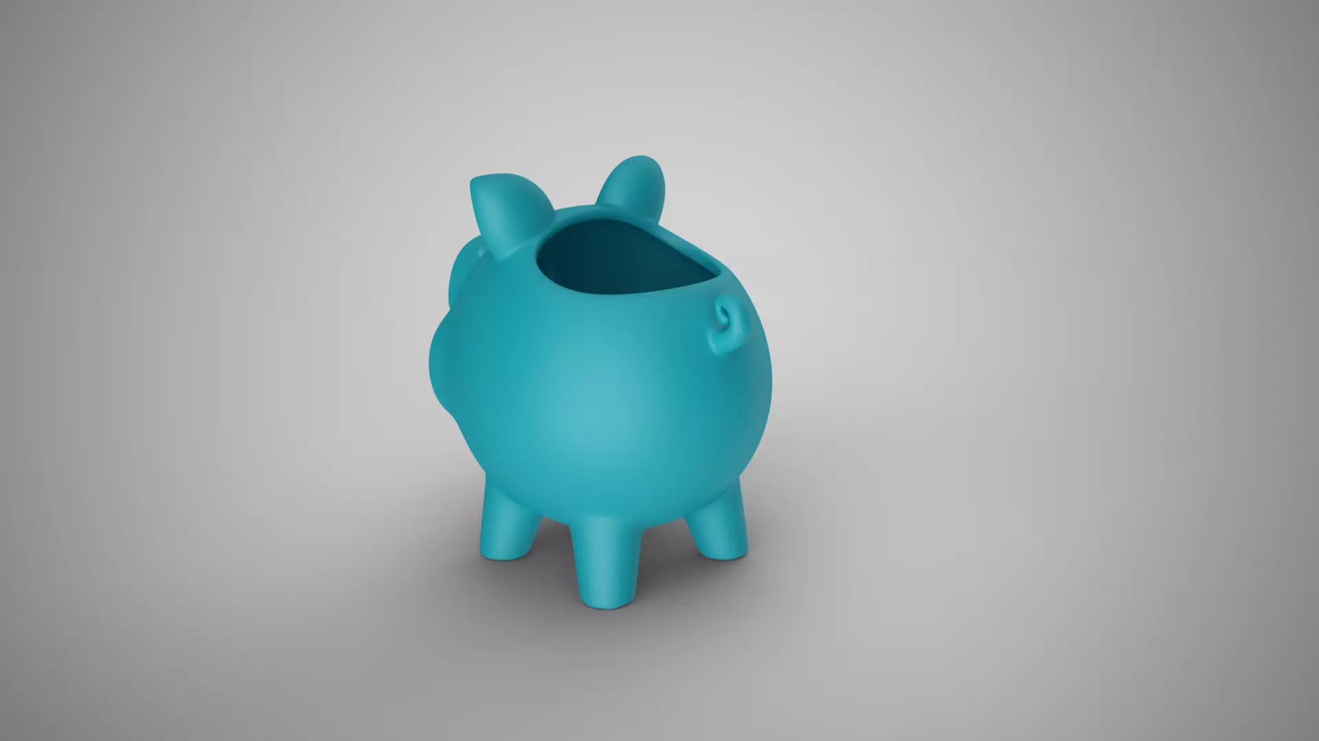 Pig Sponge Holder 3D print model_4