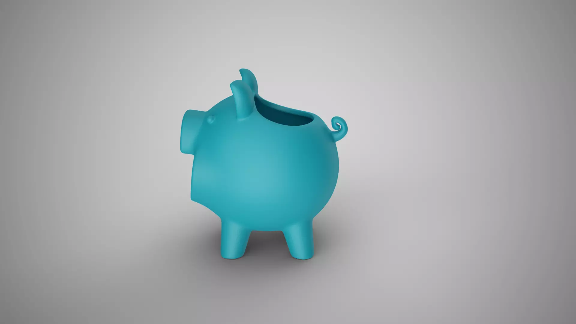Pig Sponge Holder 3D print model_5
