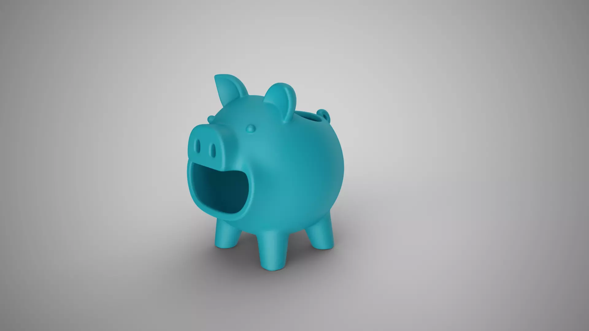 Pig Sponge Holder 3D print model_6