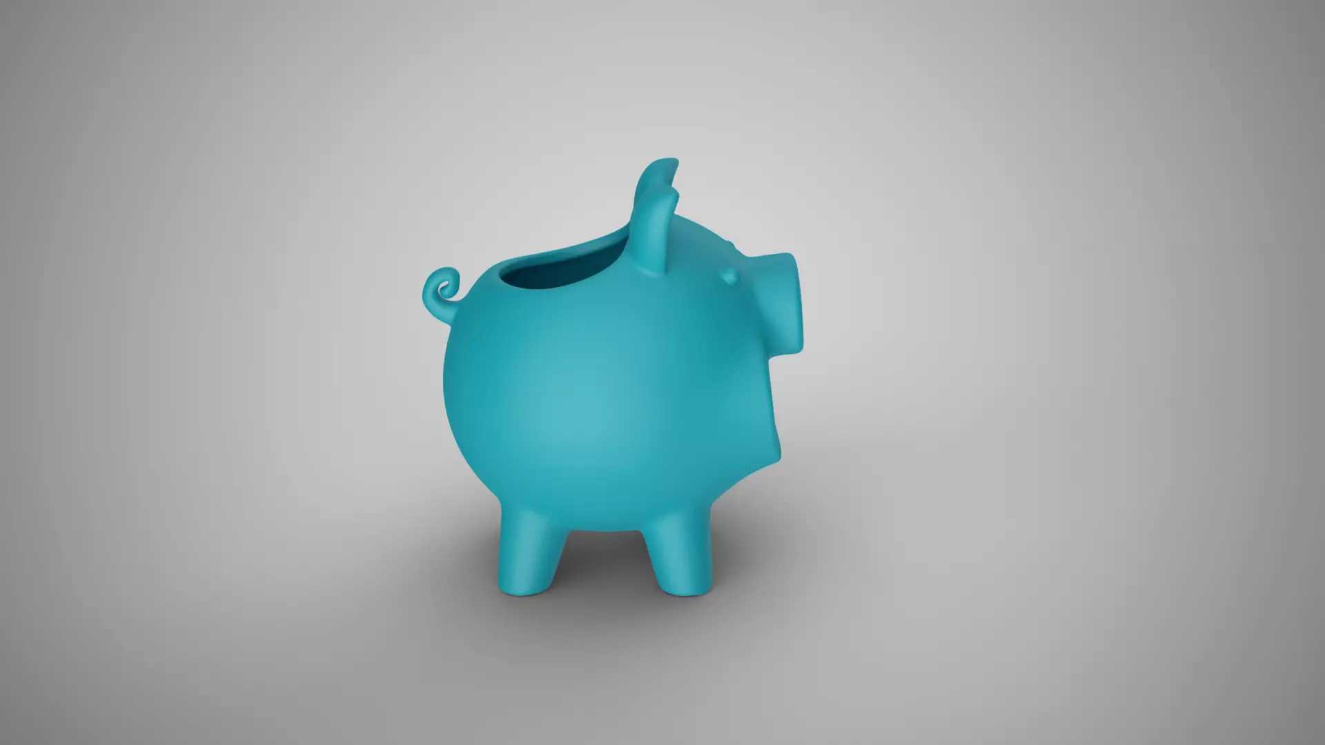 Pig Sponge Holder 3D print model_1