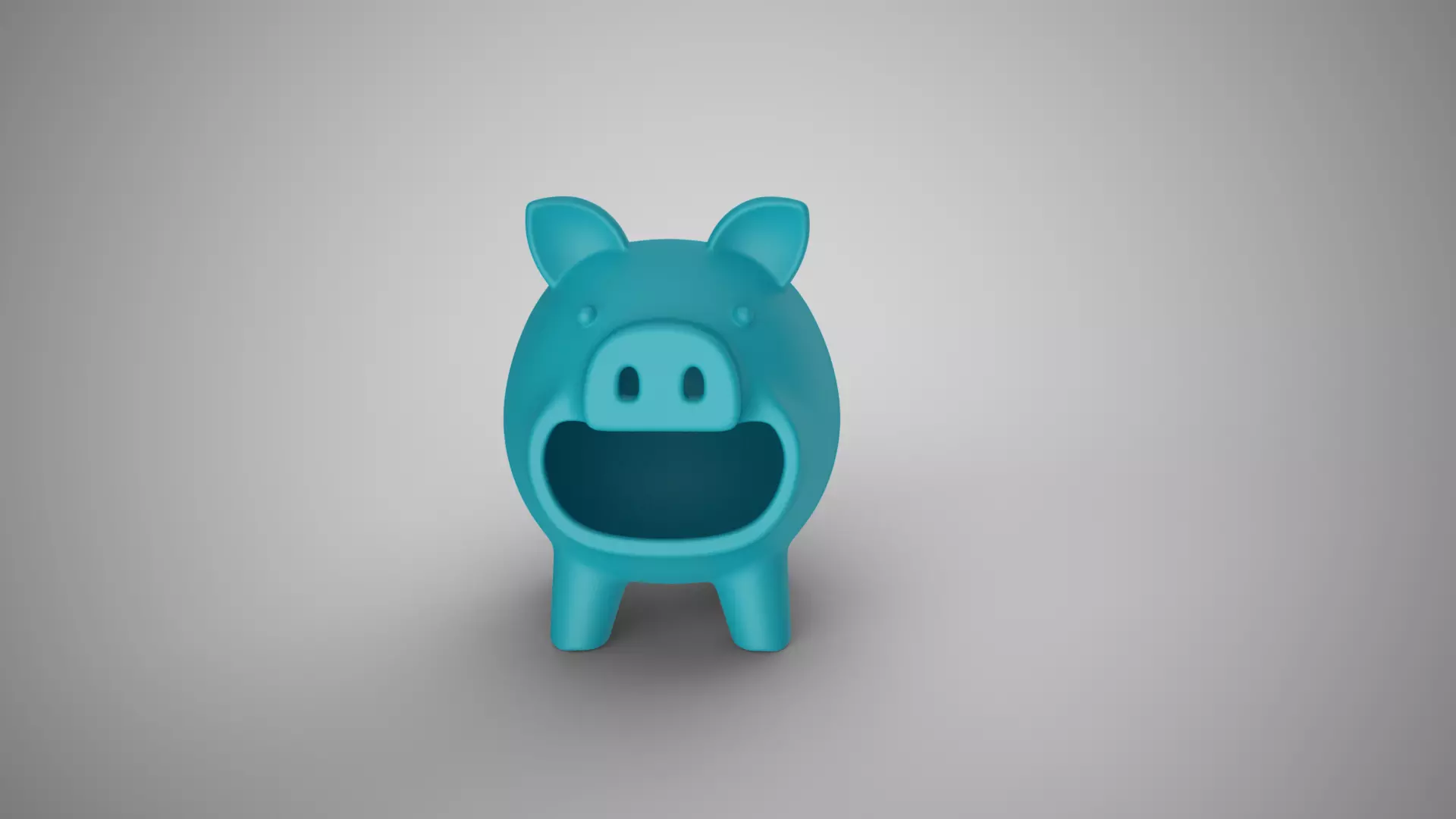 Pig Sponge Holder 3D print model_7