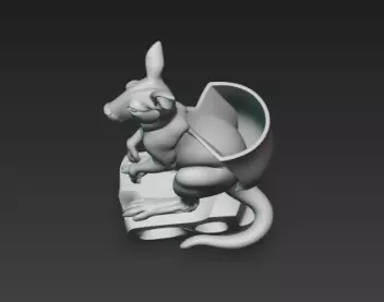 Majestic Kangaroo Desk Holder Art Piece 3D print model_11