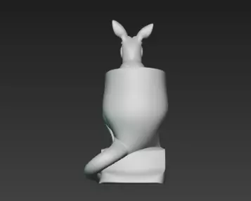 Majestic Kangaroo Desk Holder Art Piece 3D print model_8