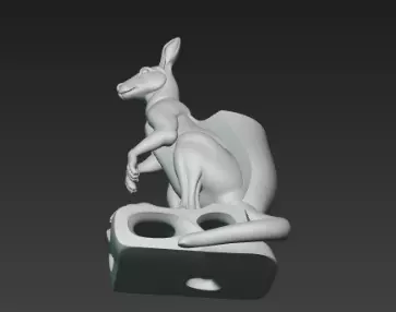 Majestic Kangaroo Desk Holder Art Piece 3D print model_13
