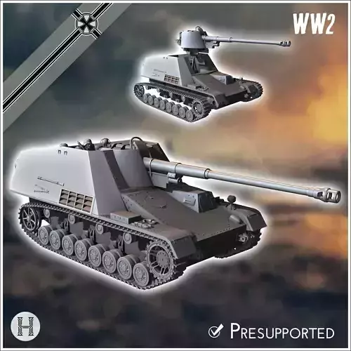 Nashorn  Hornisse panzerjager armored tank hunter SdKfz 164 - Ge