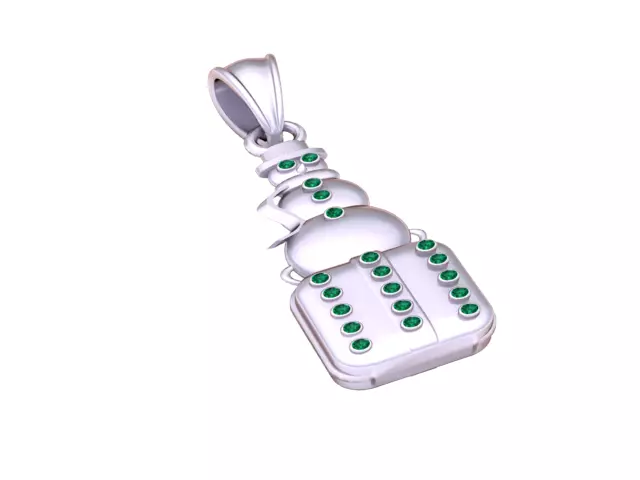 Snow man Pendant  3D Printable Model 3D print model_2