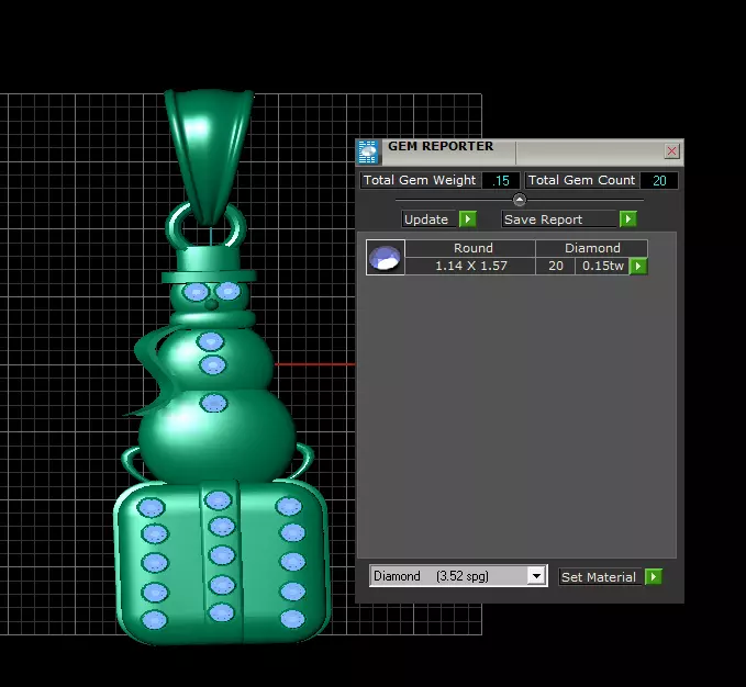 Snow man Pendant  3D Printable Model 3D print model_5
