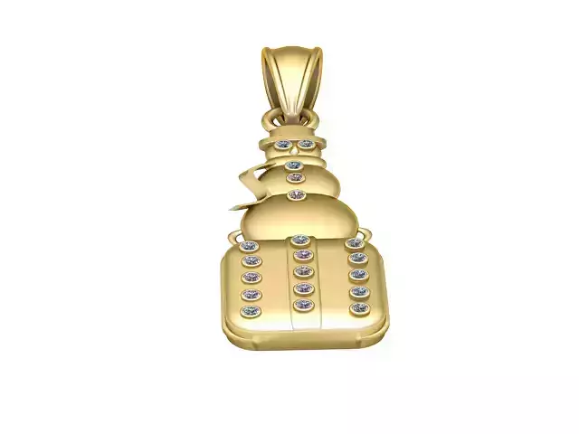Snow man Pendant  3D Printable Model 3D print model