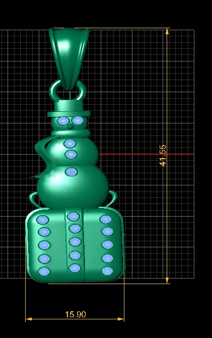 Snow man Pendant  3D Printable Model 3D print model_7