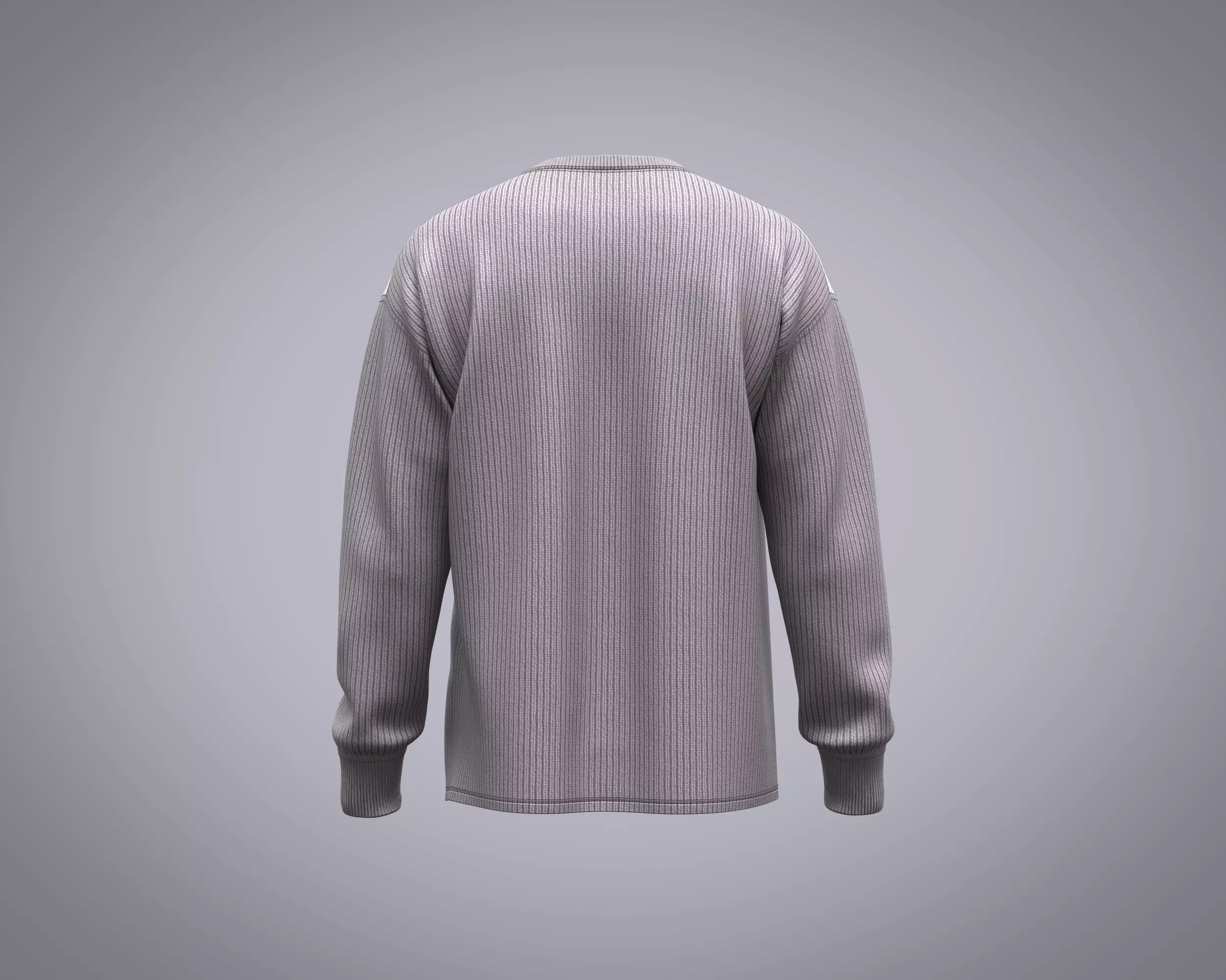 Mens sweater with cut and sew patch work with different fabric 3D model_4
