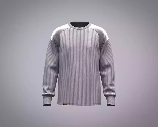 Mens sweater with cut and sew patch work with different fabric