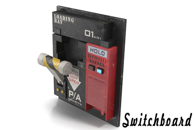 Switchboard switch Low-poly 3D model
