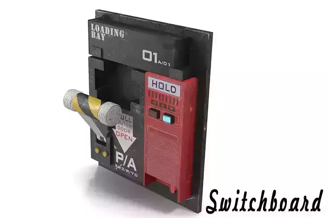 Switchboard switch Low-poly 3D model