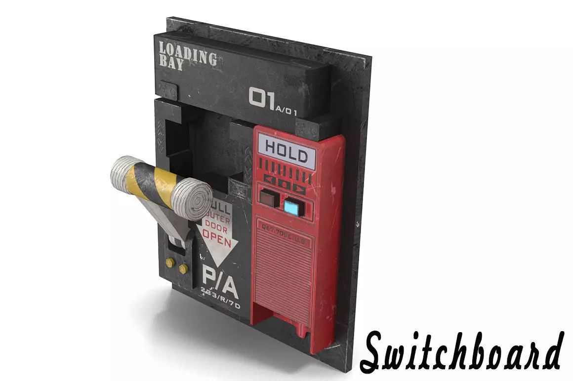 Switchboard switch Low-poly 3D model