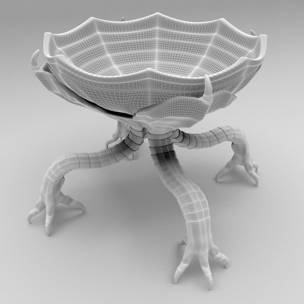 Alien Creature Bowl Free 3D print model_2