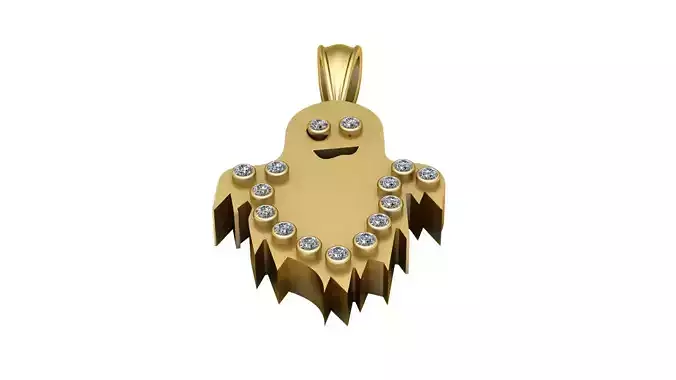  Ghost Pendant  3D Printable Model
