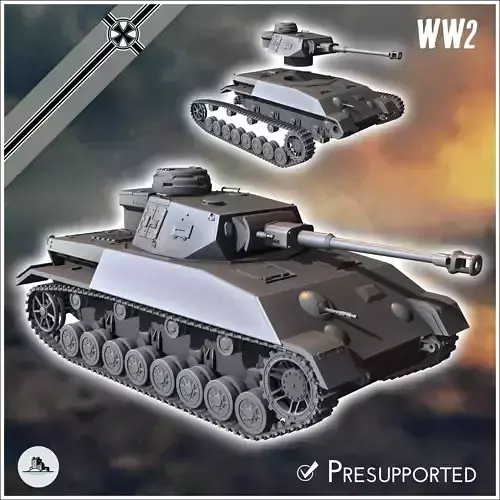 Panzer IV Ausf H Krupp Entwurf W1466 prototype - Germany Eastern