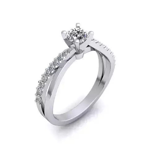 Engagement wedding ring 3D print model