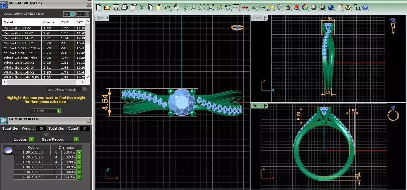 Engagement wedding ring 3D print model_13