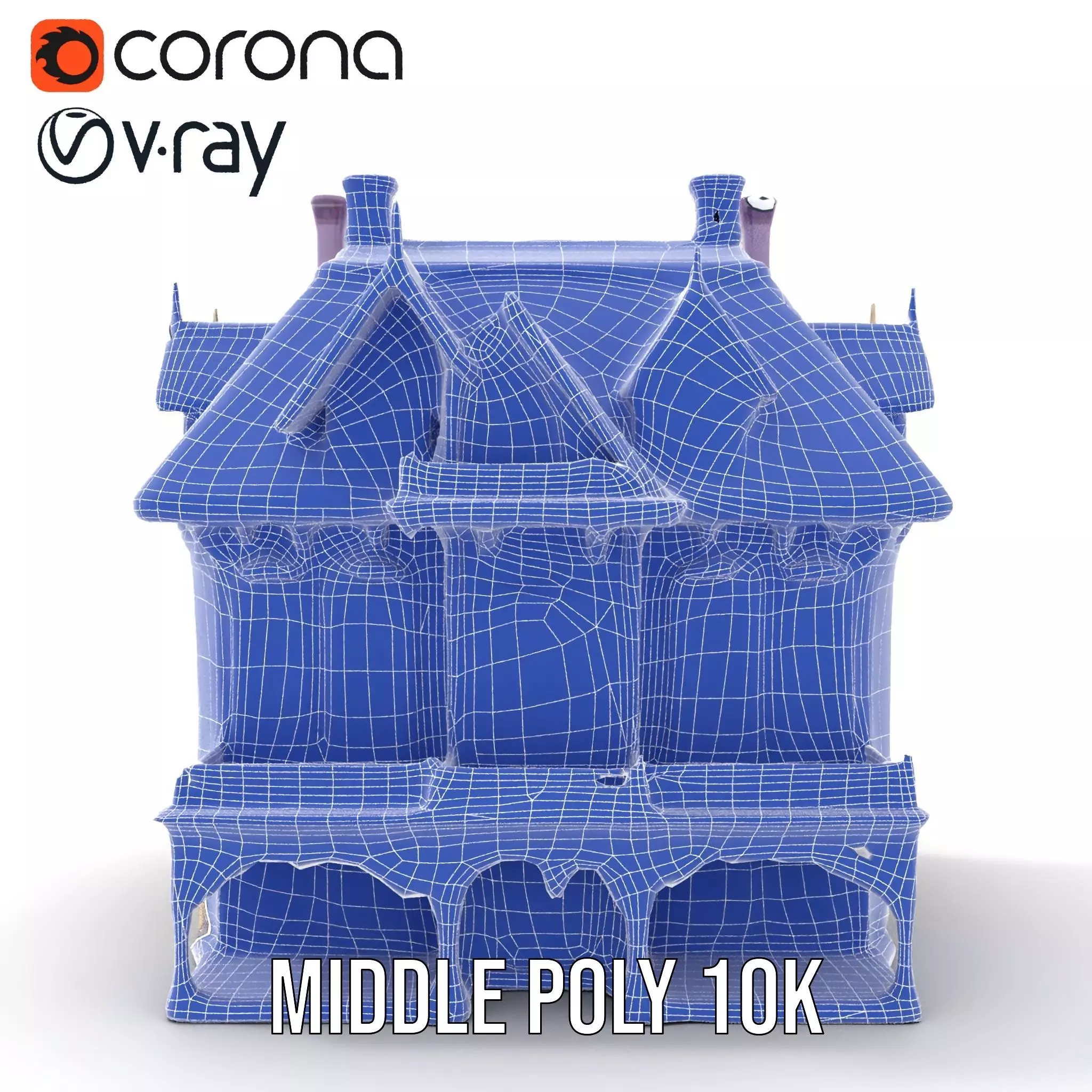 Victorian Lavender House model pack Low-poly 3D model_22