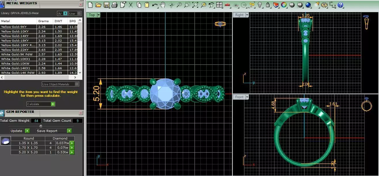 Round diamond engagement ring 3D print model_13