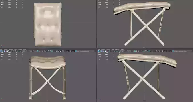 Camping Footrest 3D model 7