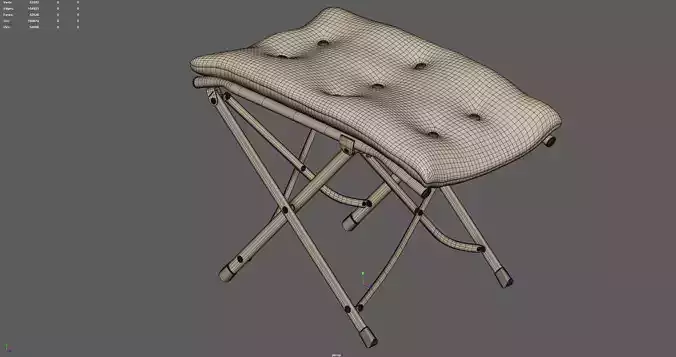 Camping Footrest 3D model 6