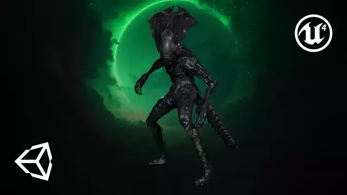 Alien Monster 5 Low-poly 3D model