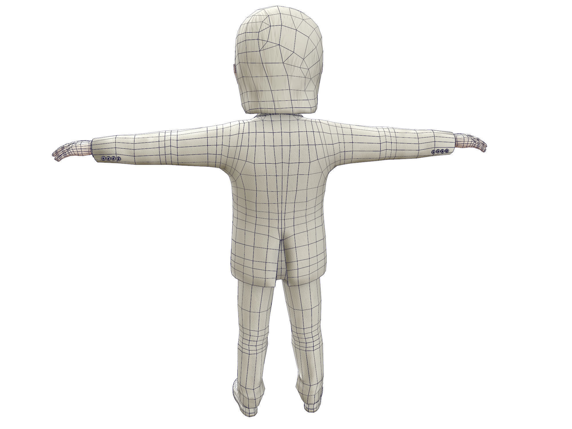 Donald Trump Caricature low poly rigged animated Low-poly 3D model_15