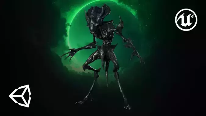 Alien Monster 6 Low-poly 3D model