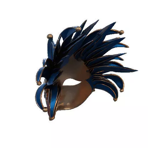 2475Venetian Carnival Mask Color 3D Model magic 3D print model_26