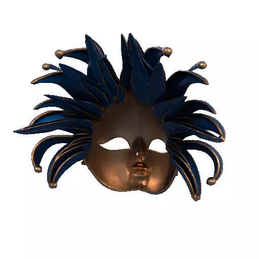 2475Venetian Carnival Mask Color 3D Model magic 3D print model_22