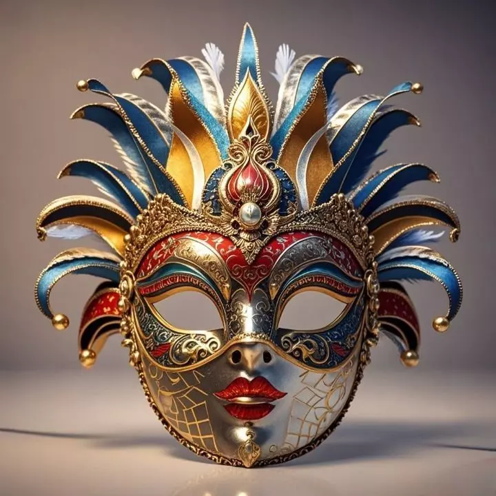 2475Venetian Carnival Mask Color 3D Model magic 3D print model_0