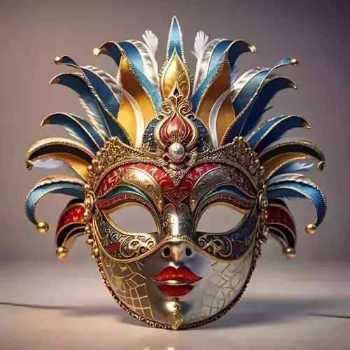2475Venetian Carnival Mask Color 3D Model magic 3D print model 2475Venetian Carnival Mask Color 3D Model magic 3D print model