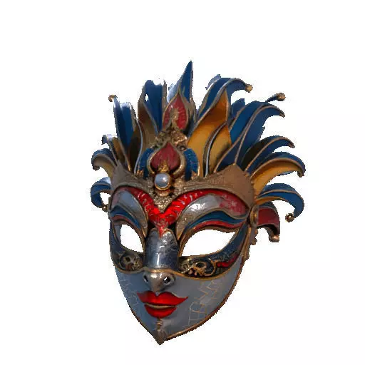 2475Venetian Carnival Mask Color 3D Model magic 3D print model_37