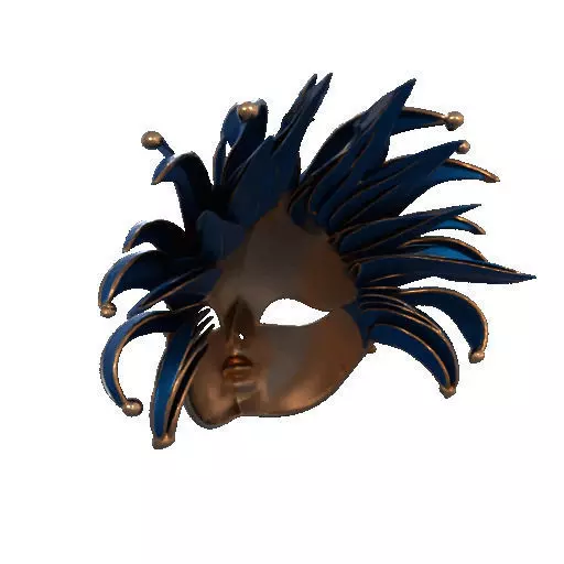 2475Venetian Carnival Mask Color 3D Model magic 3D print model_25